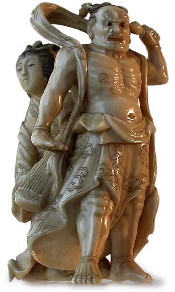 Nio Guardian Tennin Netsuke