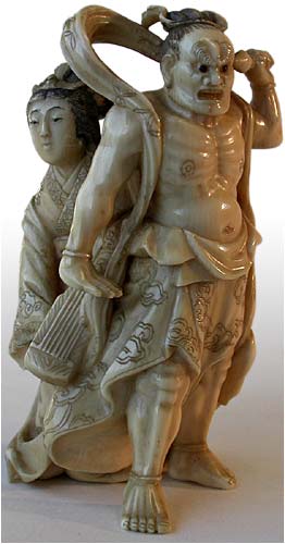 Nio and Tennin Netsuke