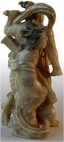 Nio and Tennin Netsuke