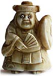 Noh Actor Trick Netsuke