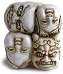 Seven Noh Masks Netsuke
