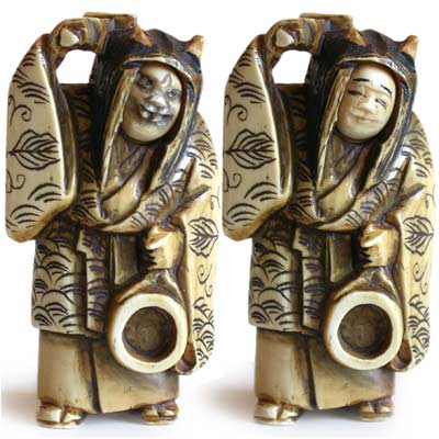 Mask Oni Antique Netsuke