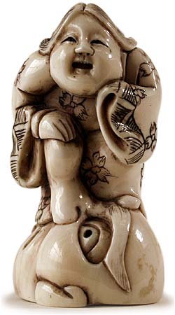 Okame Erotic Netsuke