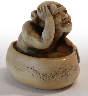 Old Bather netsuke