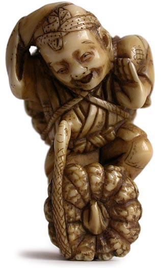 Pumpkin Farmer Netsuke