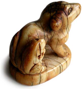 Puppy Dog Seal Netsuke