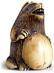 Drunken Badger Netsuke