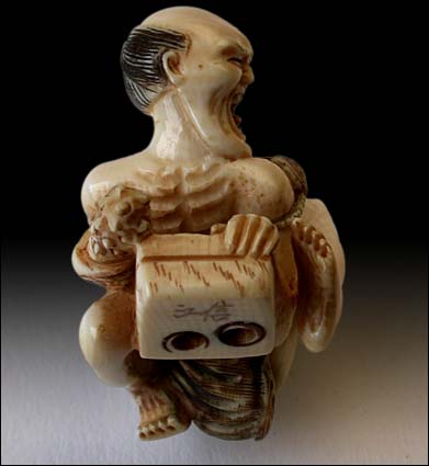 Rat Catcher Netsuke Signed Koshin