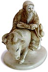 Laozu on Ox Netsuke