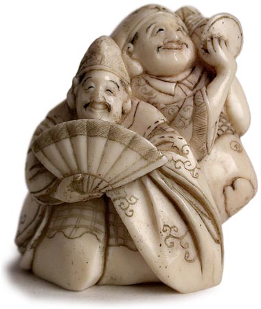 Two Actors Netsuke