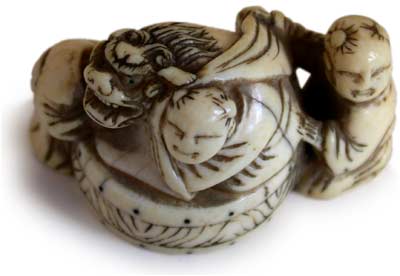 Shishimai Netsuke