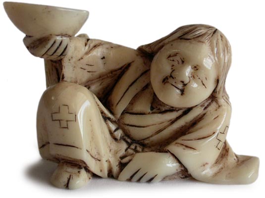 Drunk Shojo Netsuke