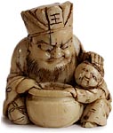 Shoki Boy Ivory Netsuke