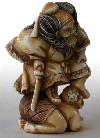 Shoki on Demon Netsuke rt