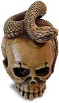 Snake on Skull Netsuke