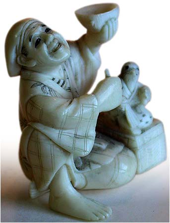 Sparrow Trainer Netsuke rt