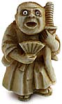 Singing Samurai Trick Netsuke