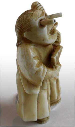 Eye Popping Trick Netsuke
