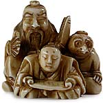 Three Sennin Netsuke
