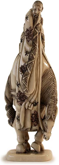 Toba on Horse Netsuke
