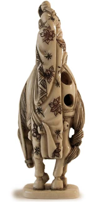 Toba on Horse Netsuke back
