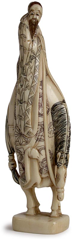 Toba on Horse Okimono