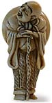 Blind Traveler Netsuke