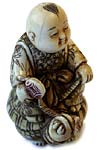 Boy On Turtle Netsuke