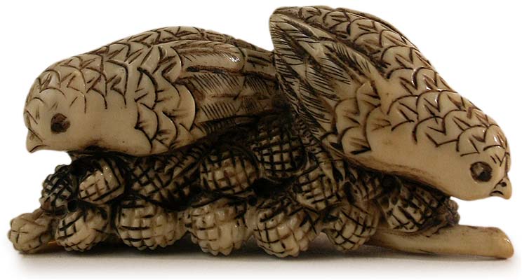 Two Qualis Ivory Netsuke 