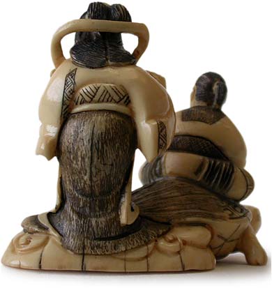 Urashima on Minogame Netsuke back