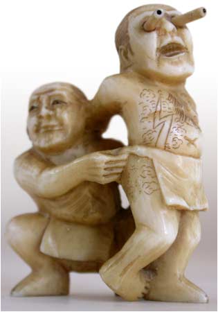 Eye Popping WrestlersTrick Netsuke 
