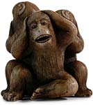 Three Monkeys Netsuke
