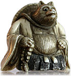 Badger Priest Netsuke