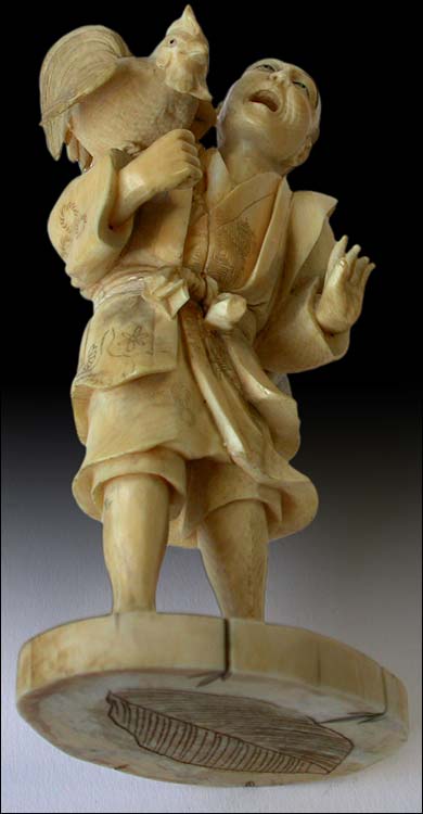 Cock Fighter Okimono 