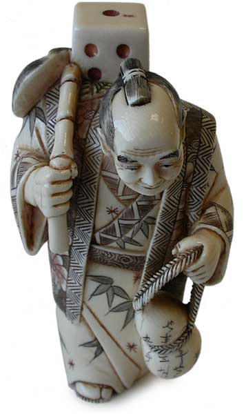 Okimono of Lucky Man