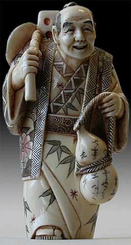  Lucky Man Holding Charms