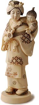 Mother and Child Carving