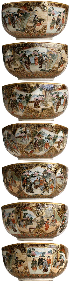 Seven Scenes Satsuma Bowl