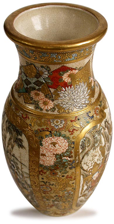 Meiji Immortal Satsuma Vase 