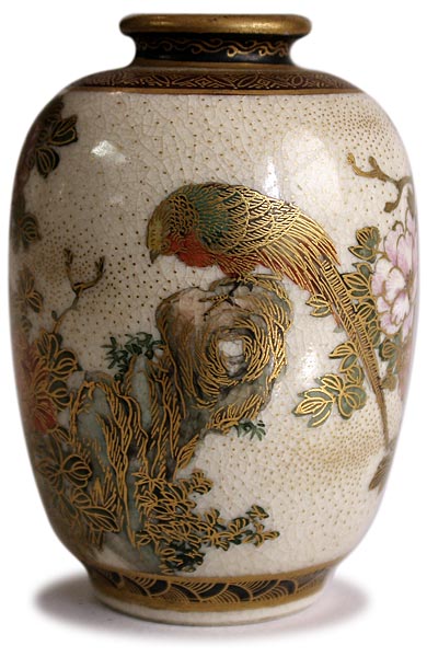Parrot Minature Satsuma Vase
