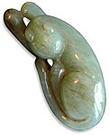 Nephrite Jade Cat