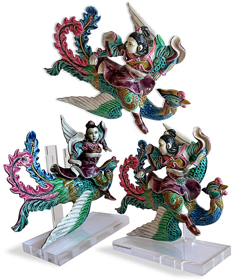 Sancai Warrior on Phoxnix Roof Tile