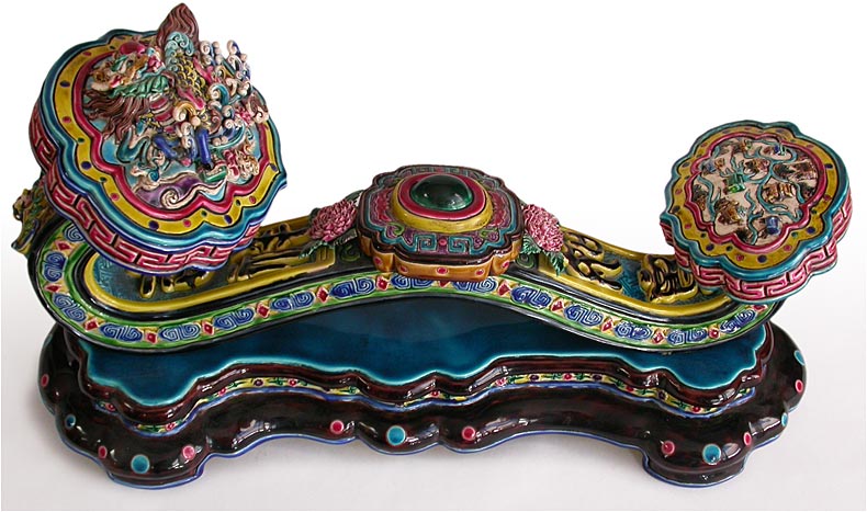 Wucai Kirin Feng Shui Ruyi Scepter