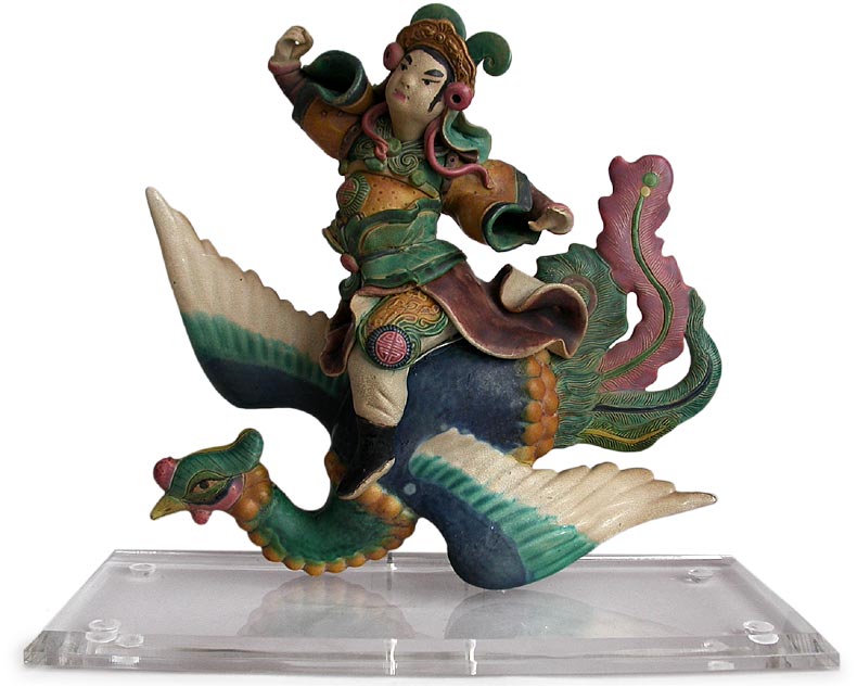 Warrior Phoenix Sancai Roof Tile