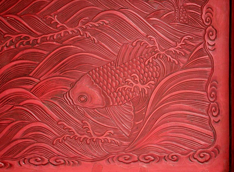 Cinnabar Lacquered Tray