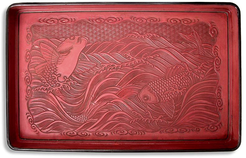 Cinnabar Lacquered Bon Tray