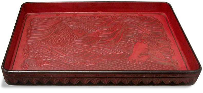Cinnabar Lacquered Bon Tray