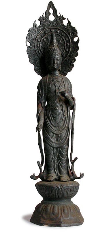 Kannon Bosatsu Iron Statue