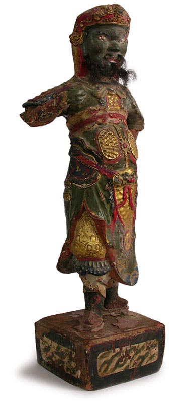Dharmapala Wood Statue