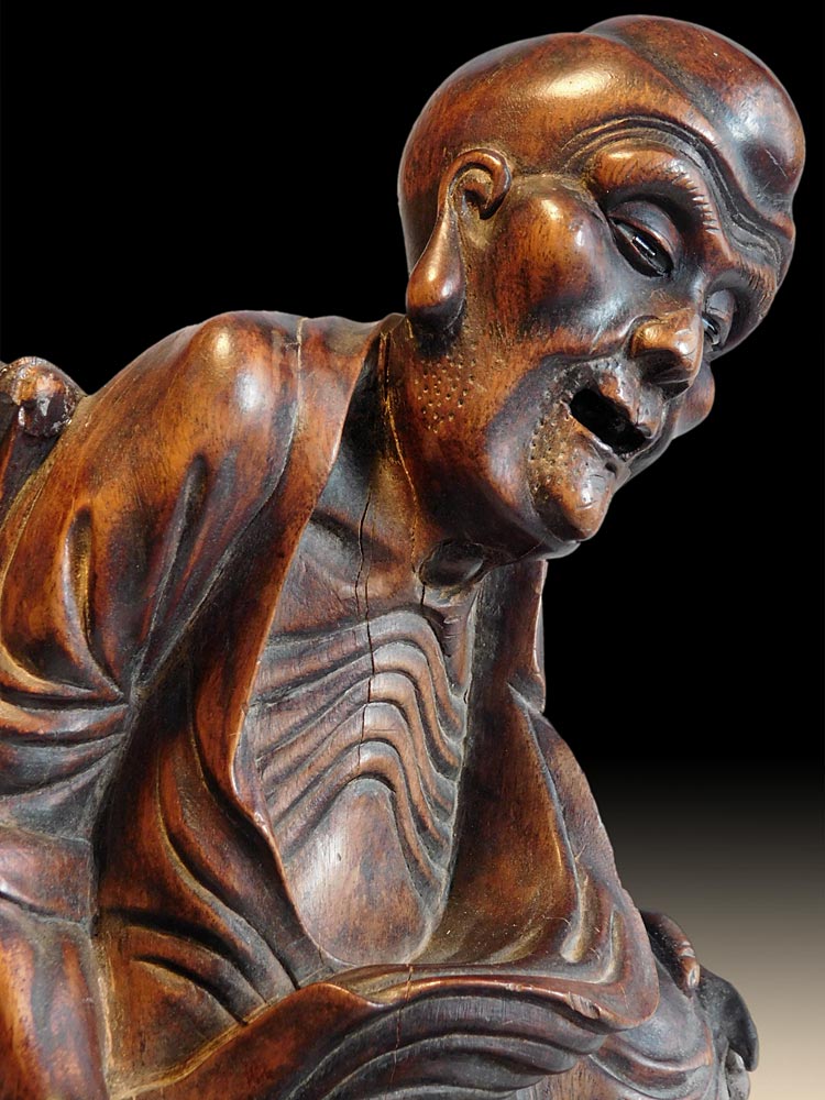 Luohan Arhat Boxwood Carving